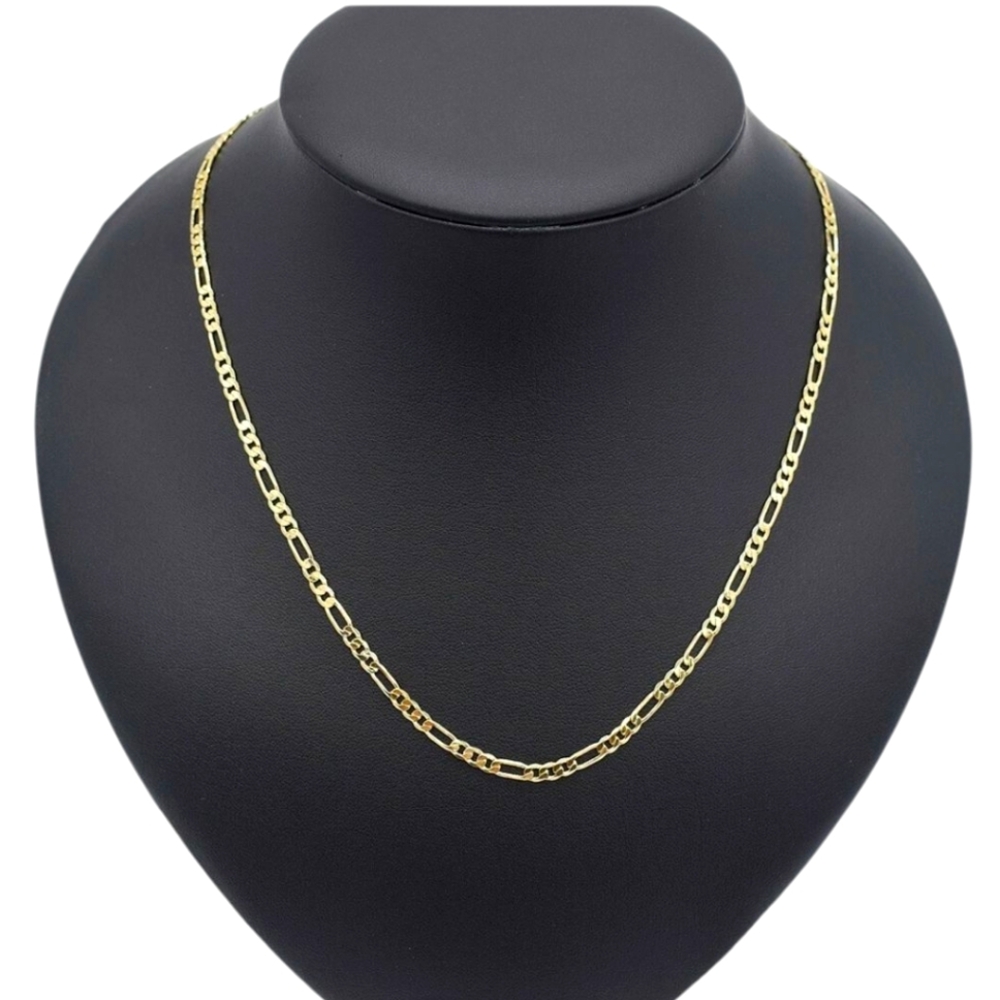 18K Italian Gold-Filled Figaro Chain  3mm